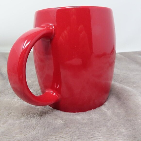 Starbucks Collectors Item 2011 Red Barrel Ceramic Coffee Mug Laser Engraved 15oz - Picture 5 of 7